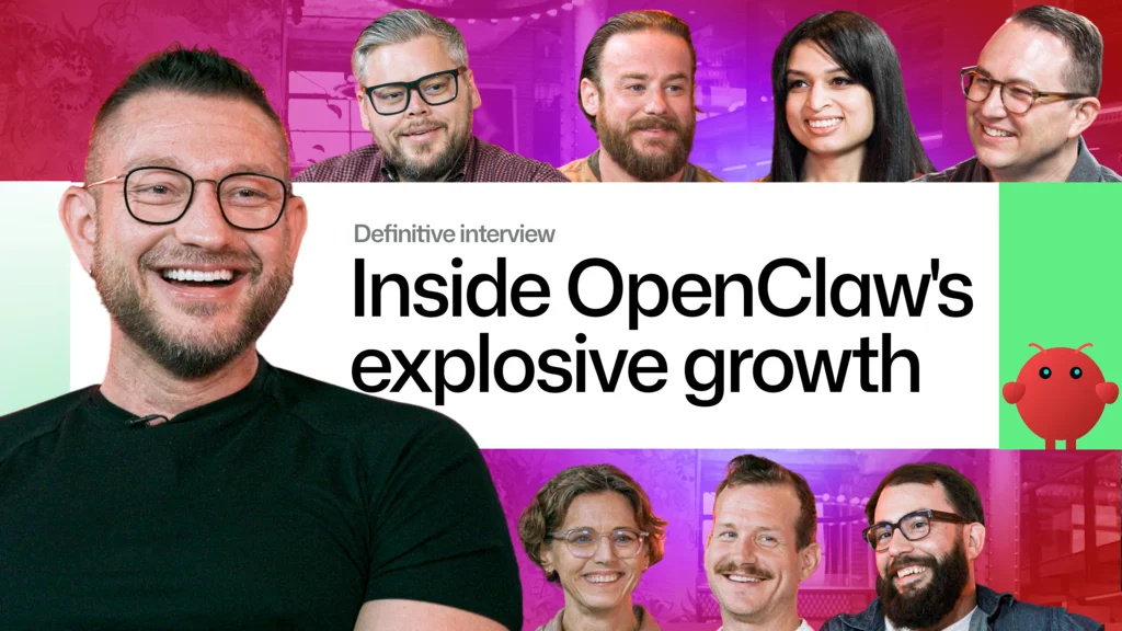GitHub video artwork reading Inside OpenClaw's explosive growth with OpenClaw interview participants.