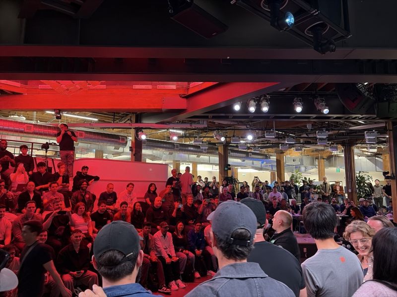 Crowd gathered at GitHub for the OpenClaw after-hours event during Microsoft Build week.
