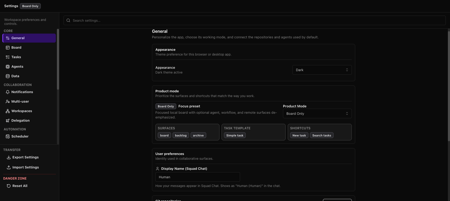 6.2.0 separate native Settings window with search and appearance controls